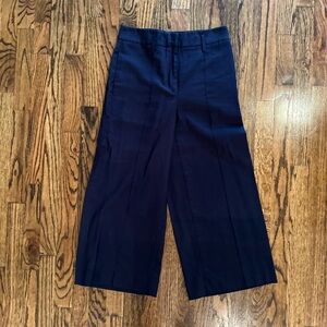 Ann Taylor Cropped Capri Wide Leg Pants - size 2 - navy
